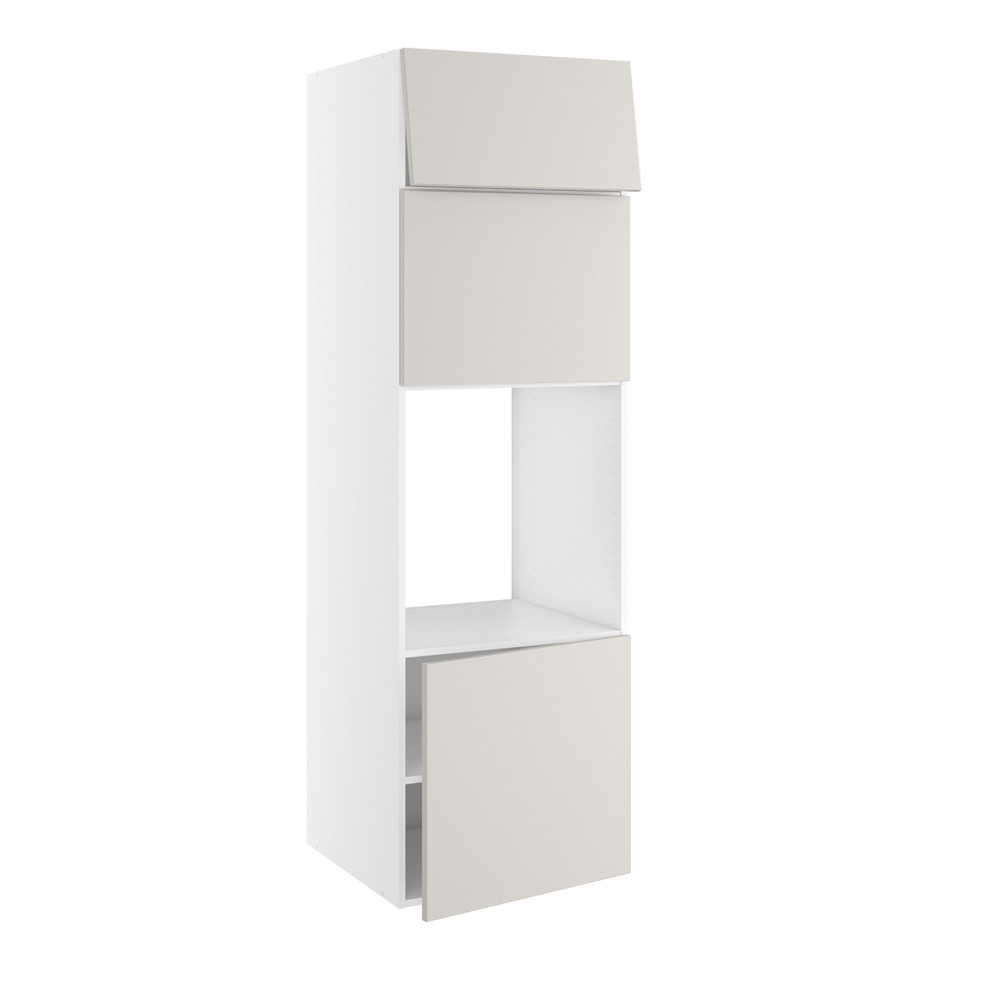 Højskab, t/ovn og micro, 572mm låge, 444mm lift door, 316mm toplåge, hul: 592mm. H:1952 B:600 D:580