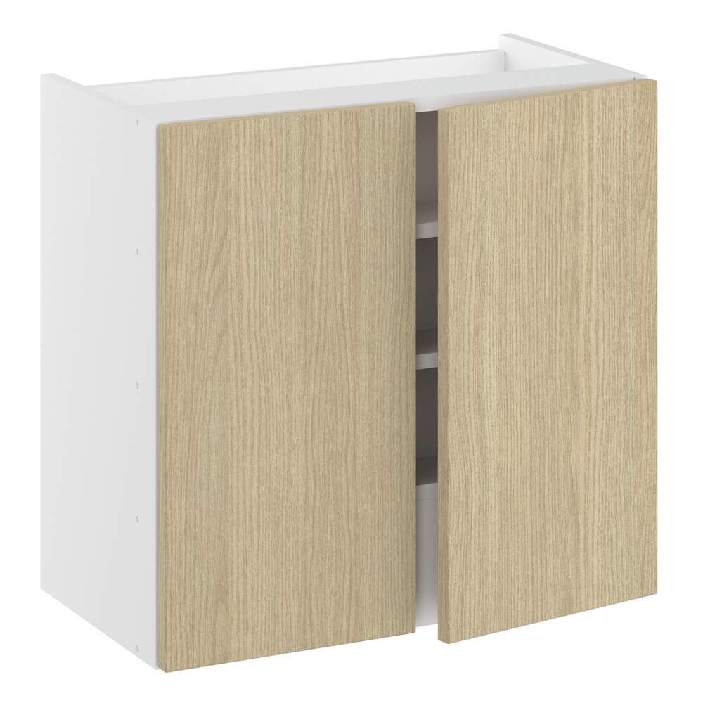 Emhætteskab, m/dobbelt låger, 3 hylder, m/aftagelig bagplade. H:576 B:600 D:320