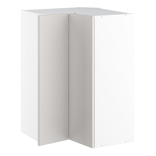 Vinkeloverskab, m/knæklåge (2 stk. B:256mm.), 3 hylder. H:896 B:600 D:320