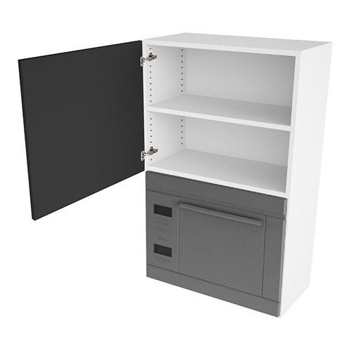 Kitchn Overskab til microovn nichemål 426x576x320 Låge H:444 + Blændstk. H:896 D:320 B:600