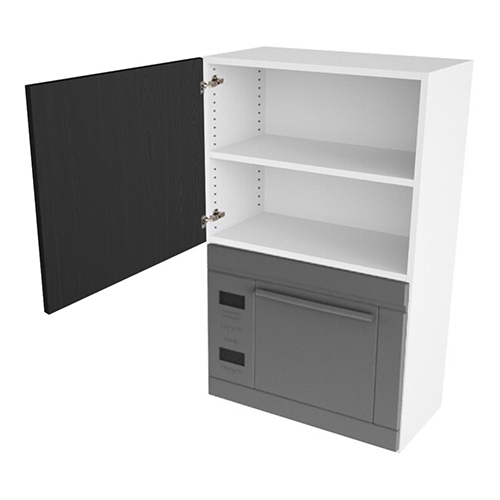 Kitchn Overskab til microovn nichemål 426x576x320 Låge H:444 + Blændstk. H:896 D:320 B:600