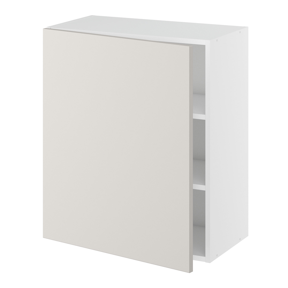 Overskab, 1 låge, 2 hylder (bund boret til 1 spot). H:704 B:500 D:320