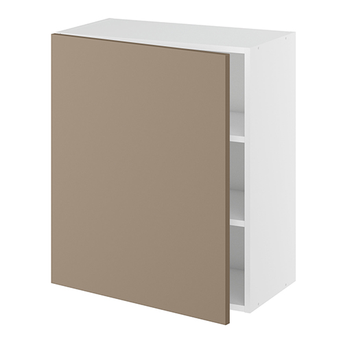 Overskab, 1 låge, 2 hylder. H:704 B:600 D:320