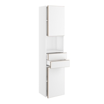 Badhøjskab Slimline m/2 skuffer og 2 låger H:1728 D:320 B:300