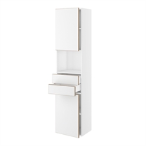 Badhøjskab Slimline m/2 skuffer og 2 låger H:1728 D:320 B:300