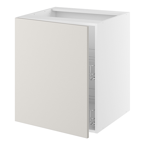 Grydeskab, 1 låge, 2 gryderiste. H:704 B:500 D:580