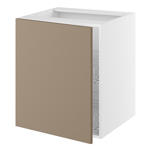 Grydeskab, 1 låge, 2 gryderiste. H:704 B:500 D:580