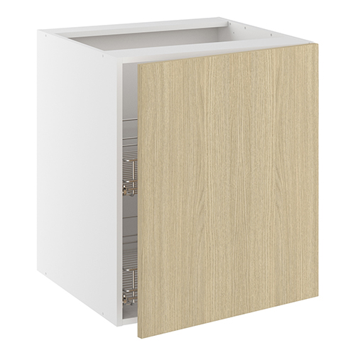 Grydeskab, 1 låge, 2 gryderiste. H:704 B:500 D:580