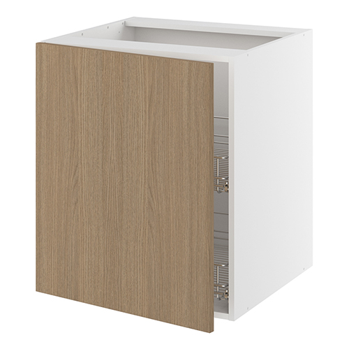 Grydeskab, 1 låge, 2 gryderiste. H:704 B:500 D:580