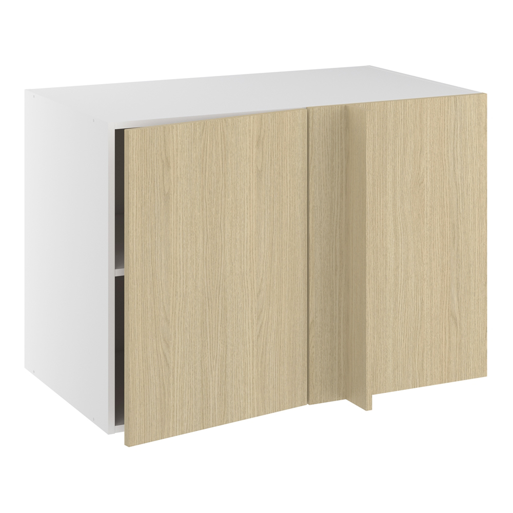 Hjørneindstiksskab, 496mm låge, blændplade, 1 hylde (min. 1150mm fra væg). H:704 B:1000 D:580