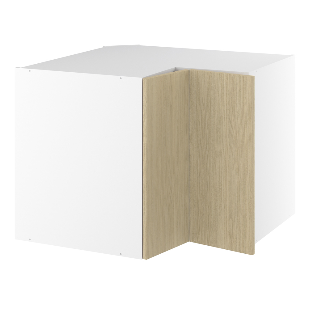 Vinkelunderskab, m/knæklåge (2 stk. B:296mm.), 1 hylde. H:704 B:900 D:580