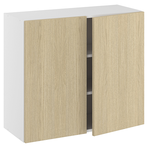 Underskab, halv dybde, m/dobbelt låger, 2 hylder. H:704 B:800 D:320