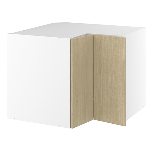 Vinkelunderskab, m/knæklåge (2 stk. B:296mm.), m/ 3/4 karrusel. H:704 B:900 D:580