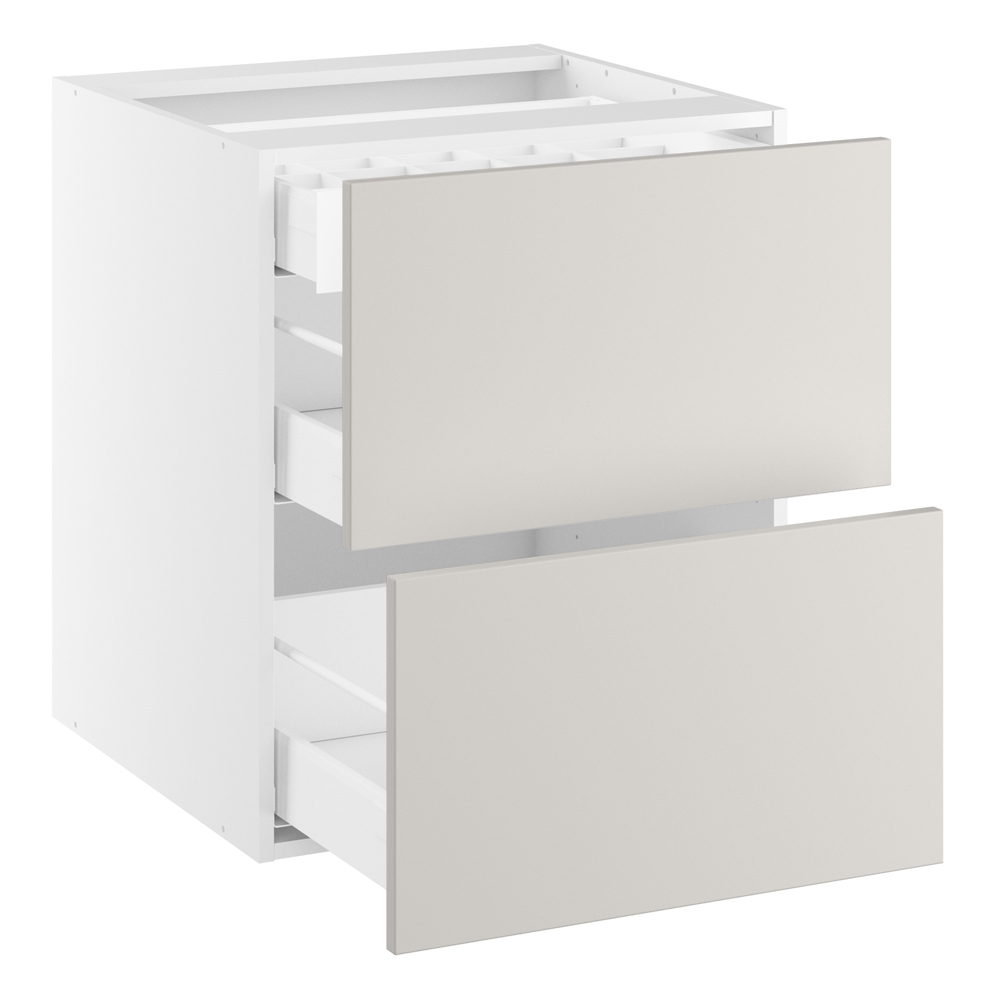 Underskab, 2 skuffer, indv. skuffe. H:704 B:800 D:580