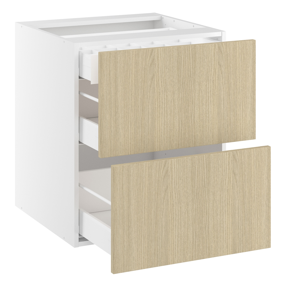 Underskab, 2 skuffer, indv. skuffe. H:704 B:400 D:580