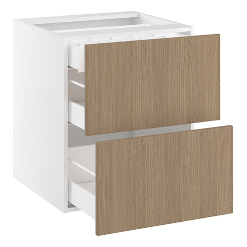 Underskab, 2 skuffer, indv. skuffe. H:704 B:800 D:580