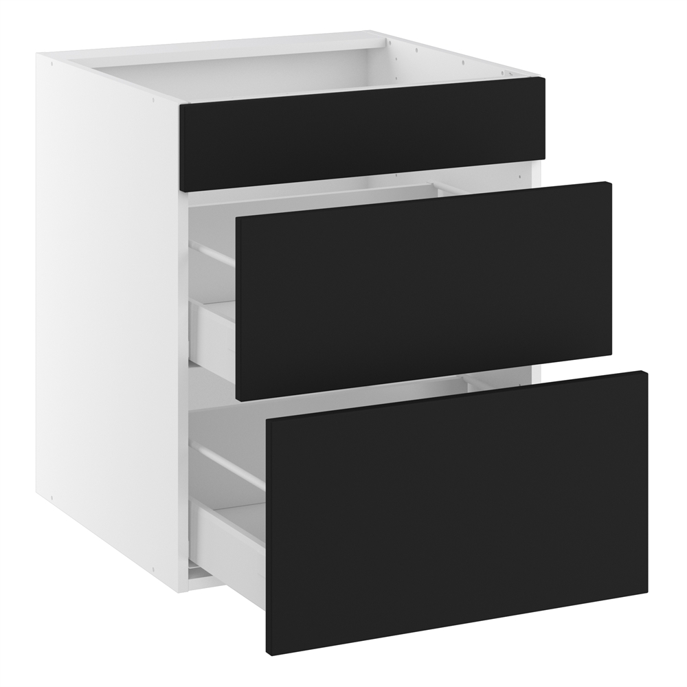 Underskab t/kogeplade, blændfront 124mm, 2 skuffer D:500. H:704 B:1000 D:580