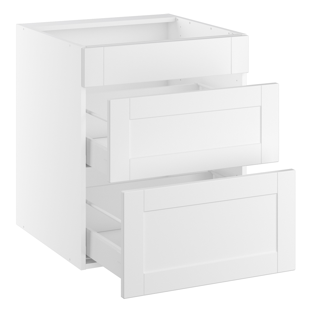 Underskab t/kogeplade, blændfront 124mm, 2 skuffer D:500. H:704 B:1000 D:580