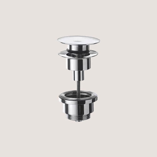 Universal push-up bundventil - krom