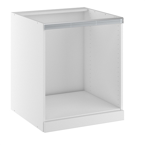Ovnskab / komfurskab, m/ventilationsrist og blændstykke. H:704 B:600 D:580