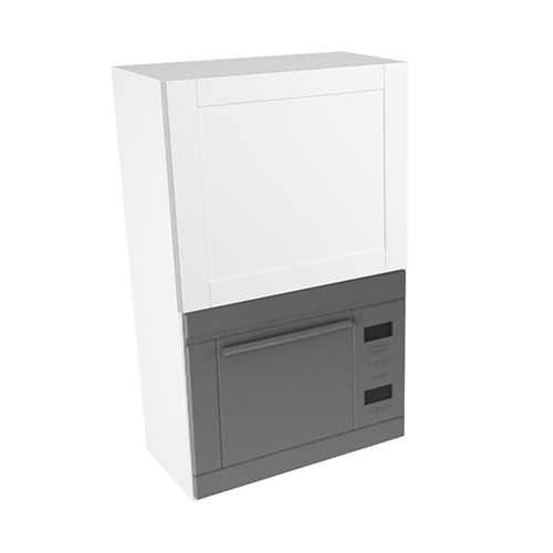 Kitchn Overskab til microovn nichemål 426x576x320 Låge H:444 + Blændstk. H:896 D:320 B:600