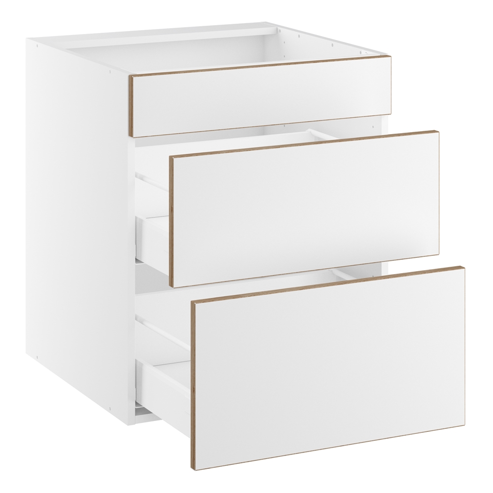 Underskab t/kogeplade, blændfront 124mm, 2 skuffer D:500. H:704 B:1000 D:580