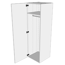 Multi-Living Bøjle/Højskab i Wien H: 195,2 cm D: 60,0 cm - Inklusiv 1 hylde samt 1 oval bøjlestang - Bredde: 100 cm