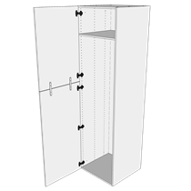 Multi-Living Køkken ekstra højt tomt skab  i Wien H: 214,4 cm D: 60,0 cm - 2-delt låge - Bredde: 100 cm