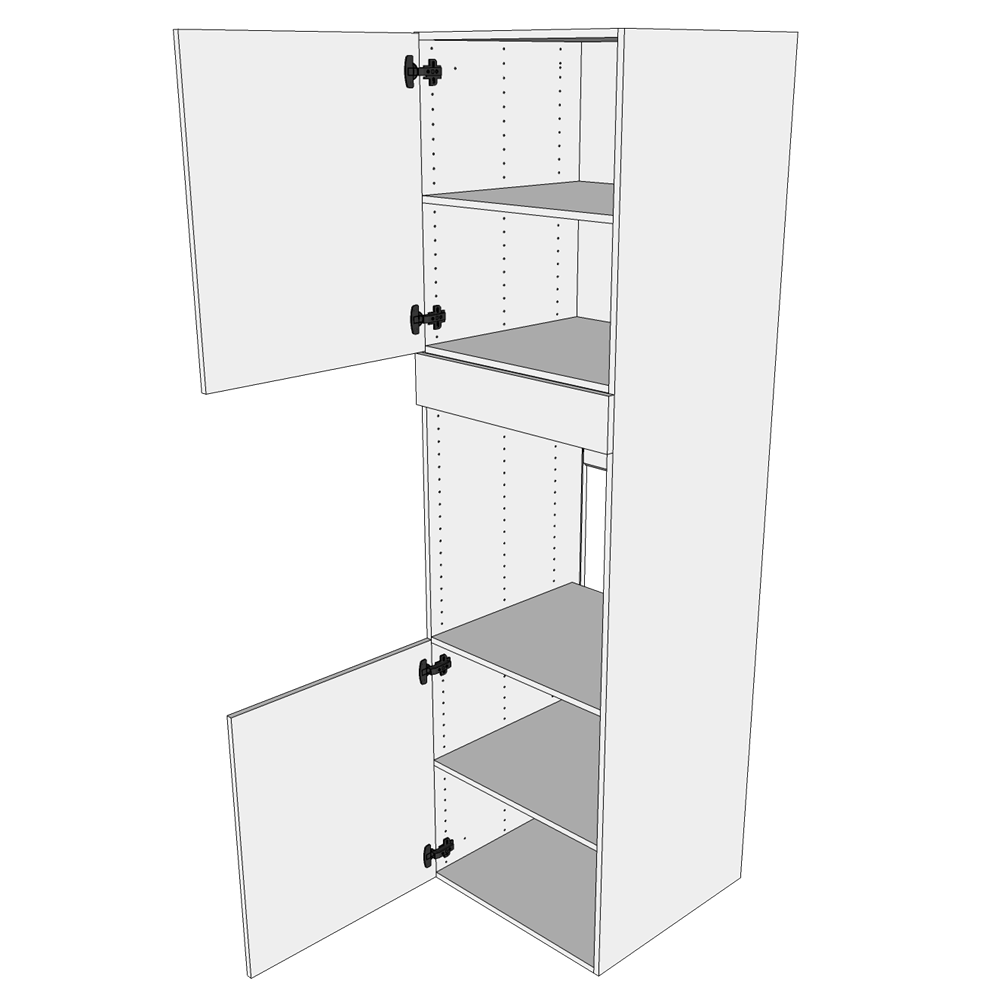 Billede af Multi-Living Køkken ekstra højt indbygningsskab til køl i Wien H: 214,4 cm D: 60,0 cm - 2 låger inklusiv 2 flytbar hylder - Bredde: 60 cm