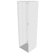 Ekstra højt indbygningsskab til køl H: 214,4 cm D: 58,0 cm - Uden låge