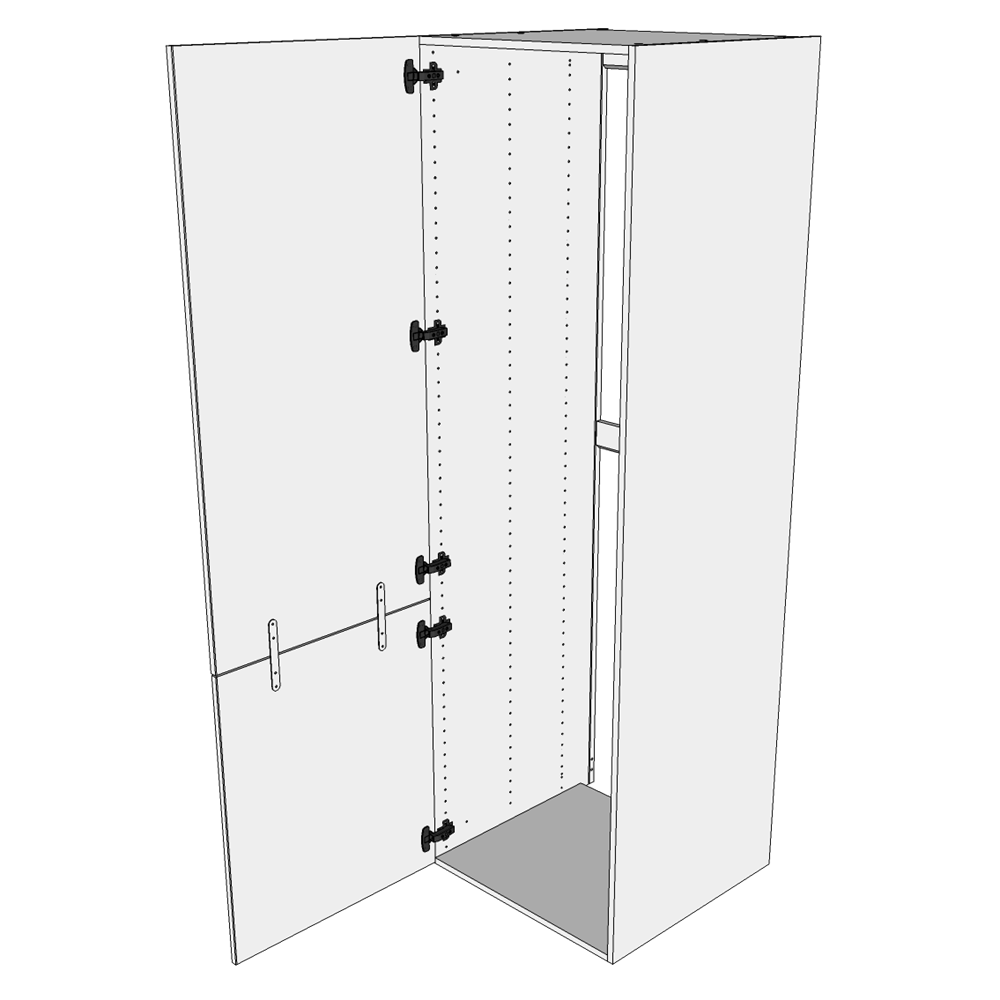 Billede af Multi-Living Køkken indbygningsskab i Wien til køl H: 195,2 cm D: 60,0 cm - 2 låger med samling - Bredde: 60 cm