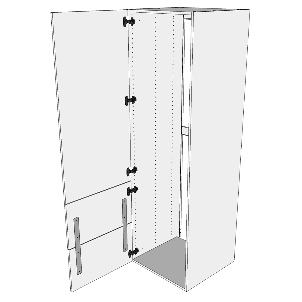 Billede af Multi-Living Køkken indbygningsskab i Wien til køl H: 195,2 cm D: 60,0 cm - 2-delt låge med skuffe look - Bredde: 60 cm