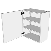 Multi-Living Køkken hyldeskab i White/Black line H: 70,4 cm D: 34,0 cm - Inklusiv 2 hylde - Bredde: 20 cm