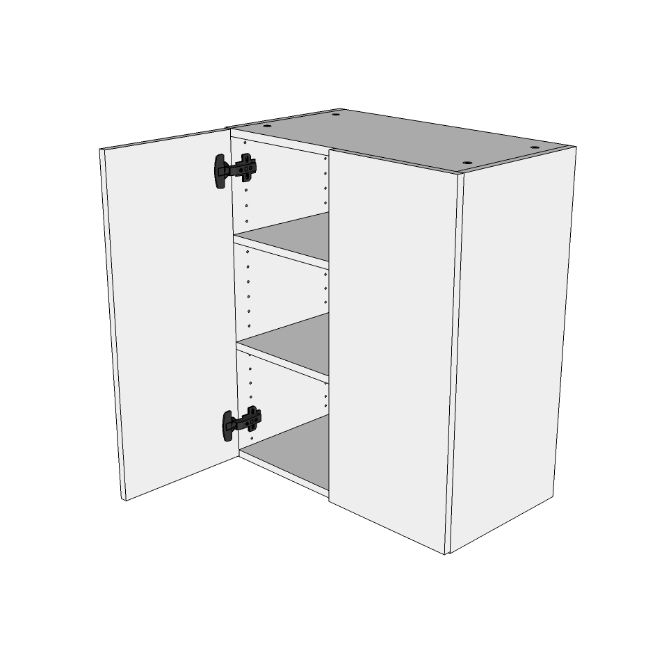 Multi-Living Køkken overskab i Wien H: 70,4 cm D: 34,0 cm - Hyldeskab 2 låger - Bredde: 60 cm