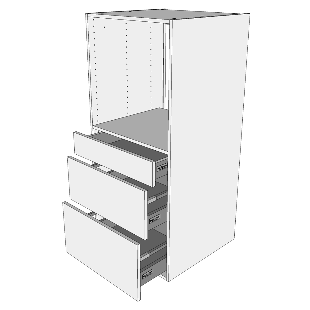 Billede af Multi-Living Køkken indbygningsskab i Wien til ovn H: 131,2 cm D: 60,0 cm - Deludtræk/softluk - Bredde: 60 cm