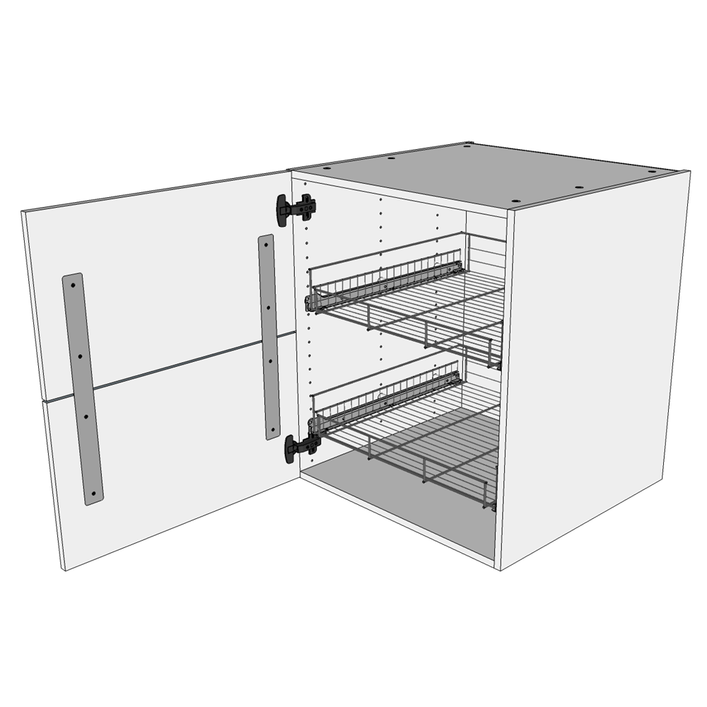 Multi-Living Køkken grydeskab i Wien underskab H: 70,4 cm D: 60,0 cm - Inklusiv 2 udtræksriste & skuffe look - Bredde: 40 cm