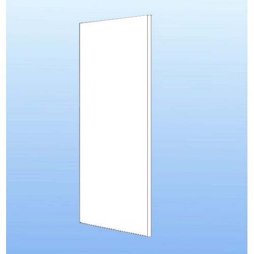 Gavlafdækning Hvid malet 195.2x60x1.6cm